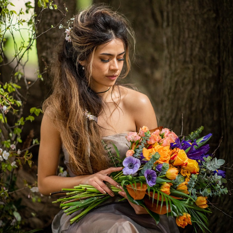 Unconditional Love bouquet pictured in Bright pops of colour.
