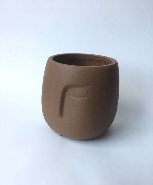 Sleeping face planter (pairs well with 10cm succulent)