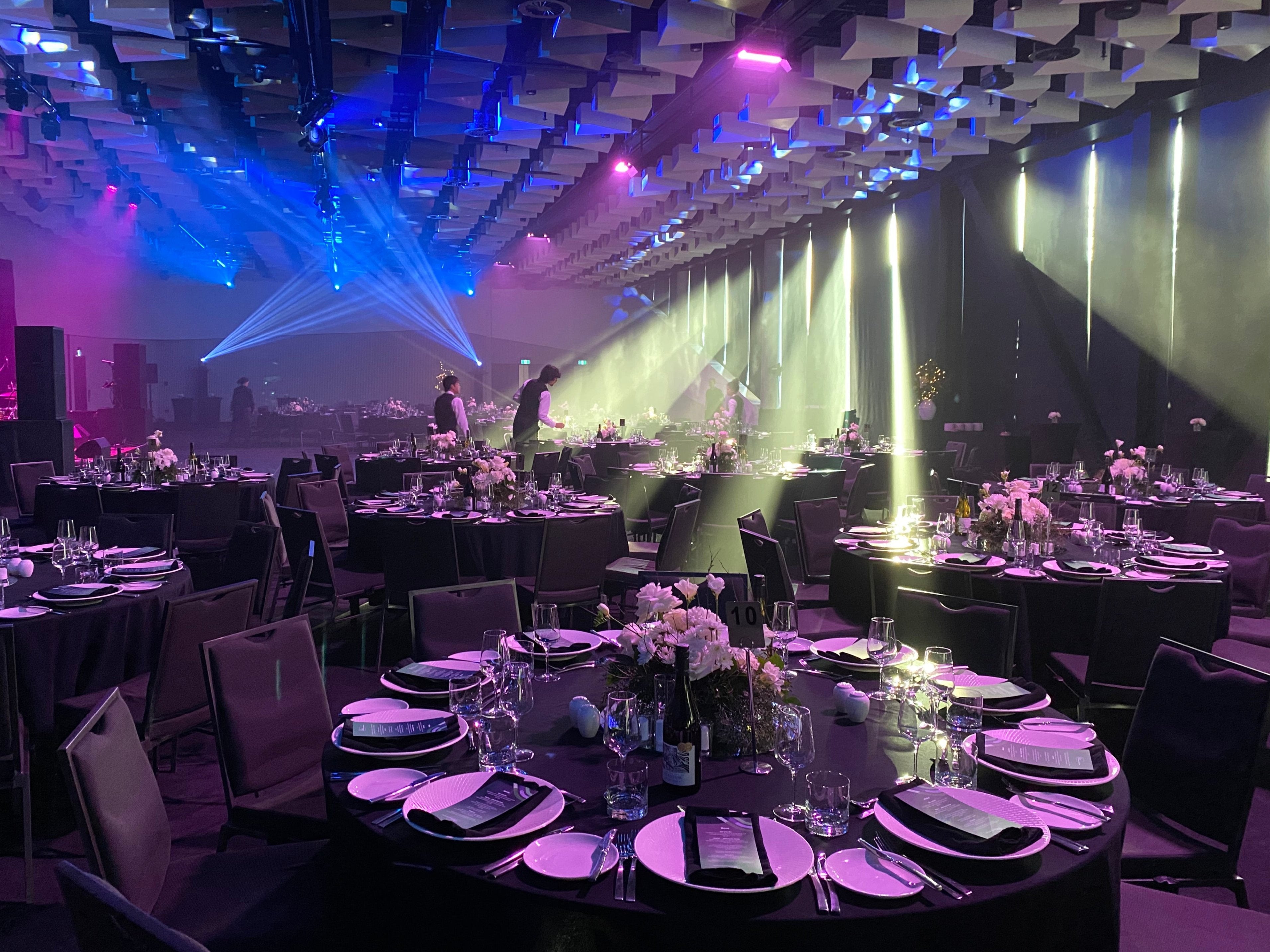 Centerpiece and Outer Room Florals for Supplier Event and Celebration and Te Pae, Christchurch Convention Center