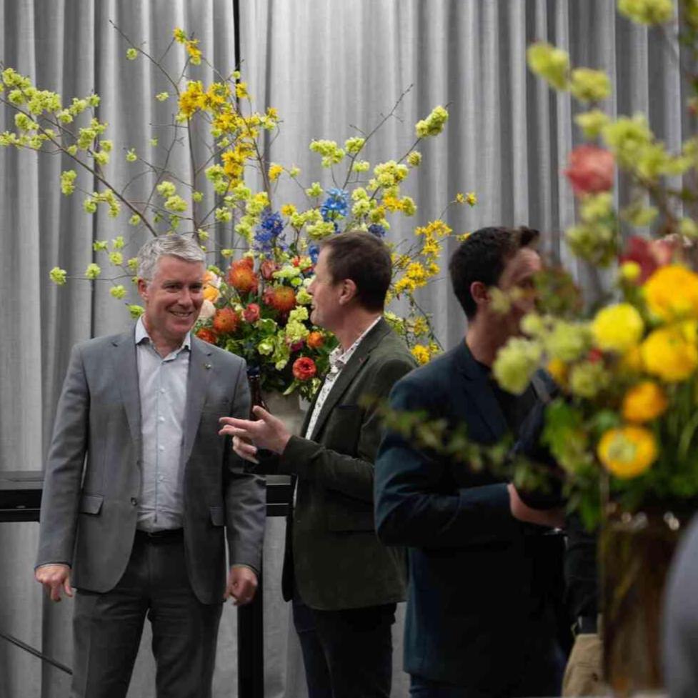 Spring Florals for Evening Event at Warren and Mahoney, Christchurch Studio