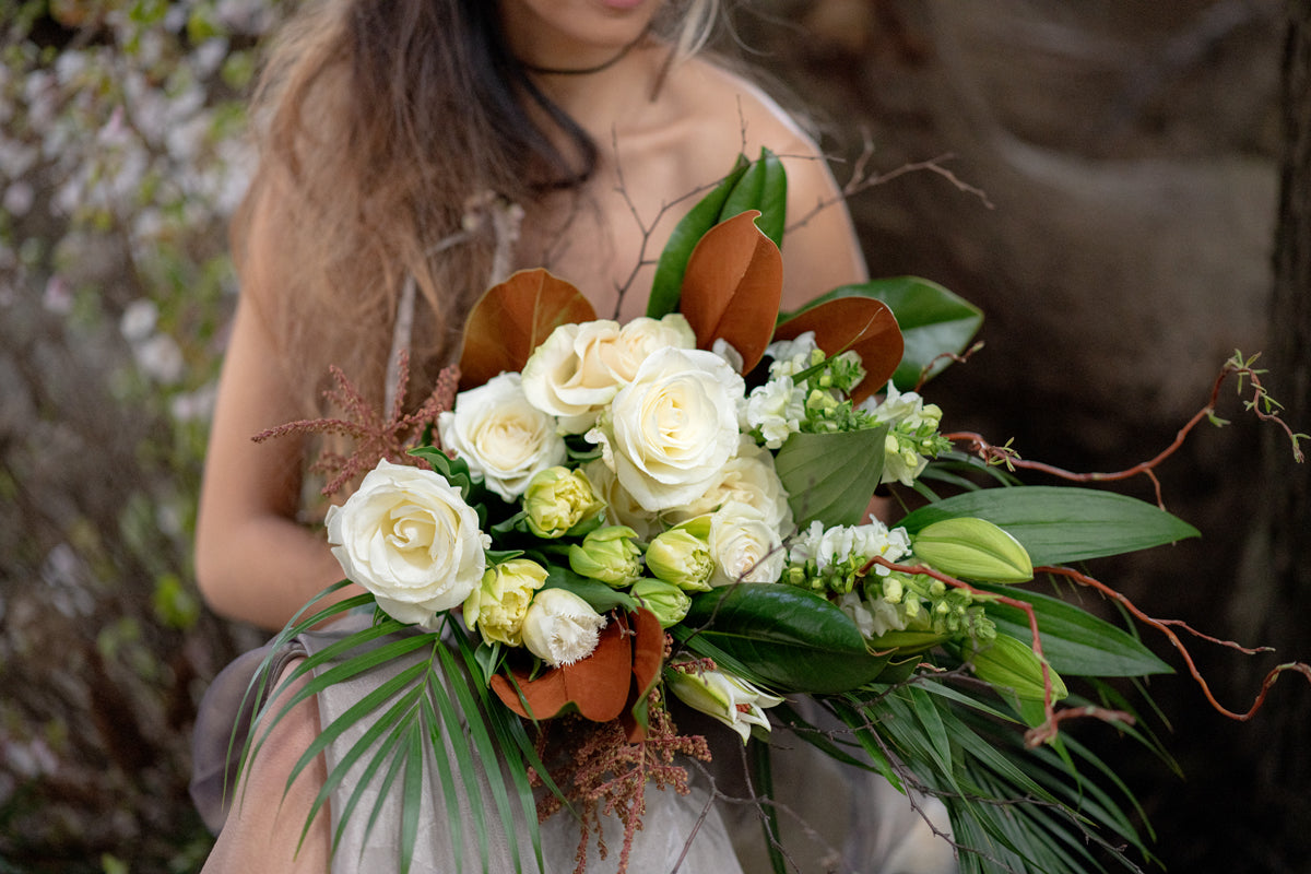 Unconditional Love bouquet pictured in Classic White.
