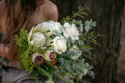 Close up of Unconditional Love bouquet pictured in Vintage White.