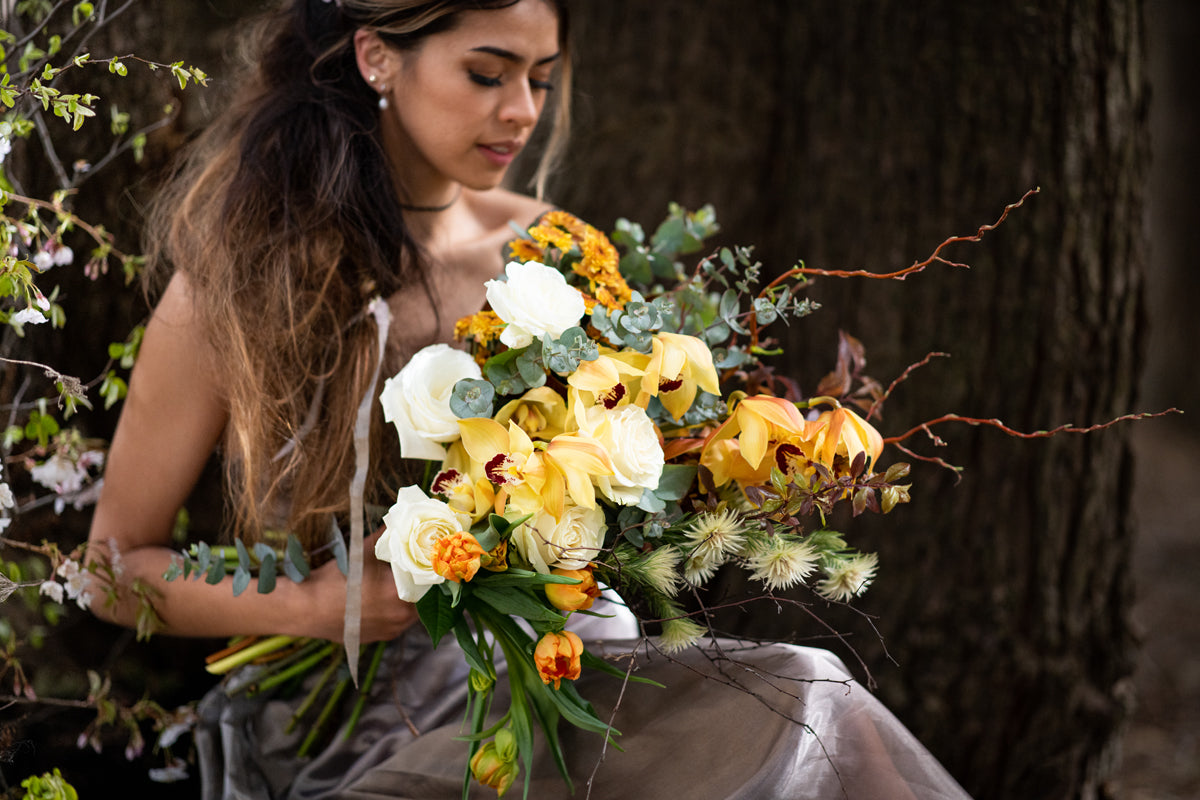 Unconditional Love bouquet pictured in Yellow hues.